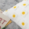 Daisies, sunflowers, frangipani, cotton waist pillow, sofa throw pillow, cushion set, living room, bedroom, homestay style embroidery Specification image